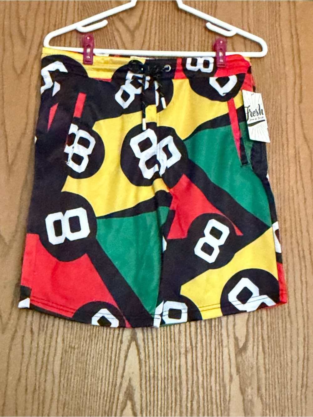 Fresh Men's Chino Shorts Drawstring W/ Pockets Multicolor Small NWT